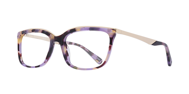 Delores Purple Havana AcetateEyeglass Frames for Glasses Direct, Angle View