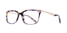 Delores Purple Havana AcetateEyeglass Frames for Glasses Direct, Angle View