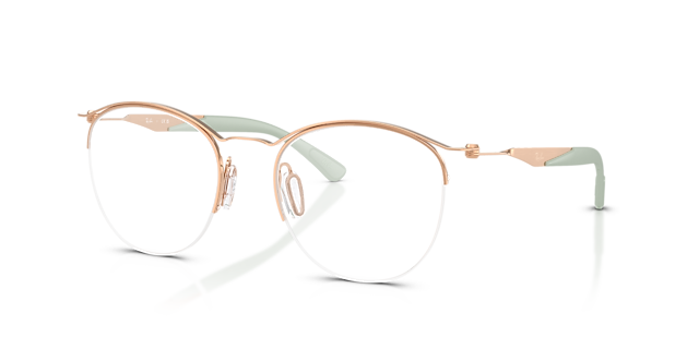 RB7553 Optics Rose Gold MetalEyeglass Frames for Glasses Direct, Angle View
