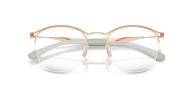 RB7553 Optics Rose Gold MetalEyeglass Frames for Glasses Direct, Closed View