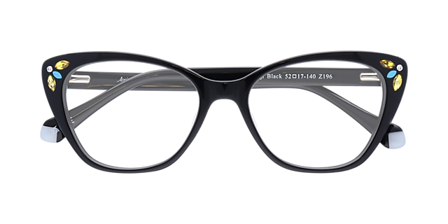 Gigi Black AcetateEyeglass Frames for Glasses Direct, Closed View