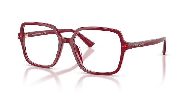 JC3046U Opaline Cranberry AcetateEyeglass Frames for Glasses Direct, Angle View