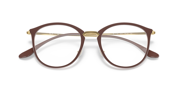 RB7140 Brown PlasticEyeglass Frames for Glasses Direct, Closed View