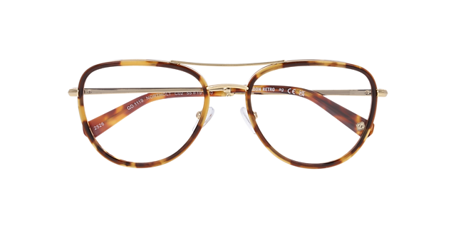 Northolt Havana Brown On Gold MetalEyeglass Frames for Glasses Direct, Closed View