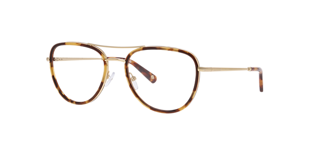 Northolt Havana Brown On Gold MetalEyeglass Frames for Glasses Direct, Angle View