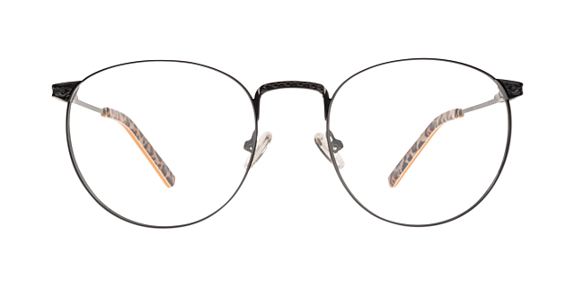 Hazel Black PlasticEyeglass Frames for Glasses Direct, Front View