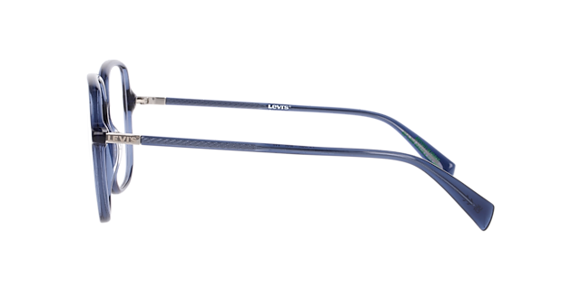 LV 1097 Blue AcetateEyeglass Frames for Glasses Direct, Side View