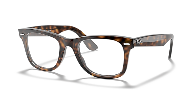 Wayfarer Ease Optics Havana PlasticEyeglass Frames for Glasses Direct, Angle View