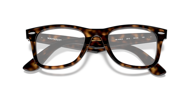 Wayfarer Ease Optics Havana PlasticEyeglass Frames for Glasses Direct, Closed View