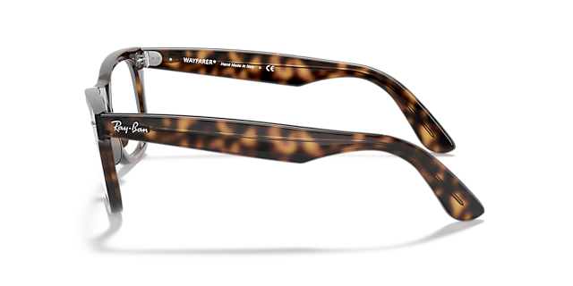 Wayfarer Ease Optics Havana PlasticEyeglass Frames for Glasses Direct, Side View