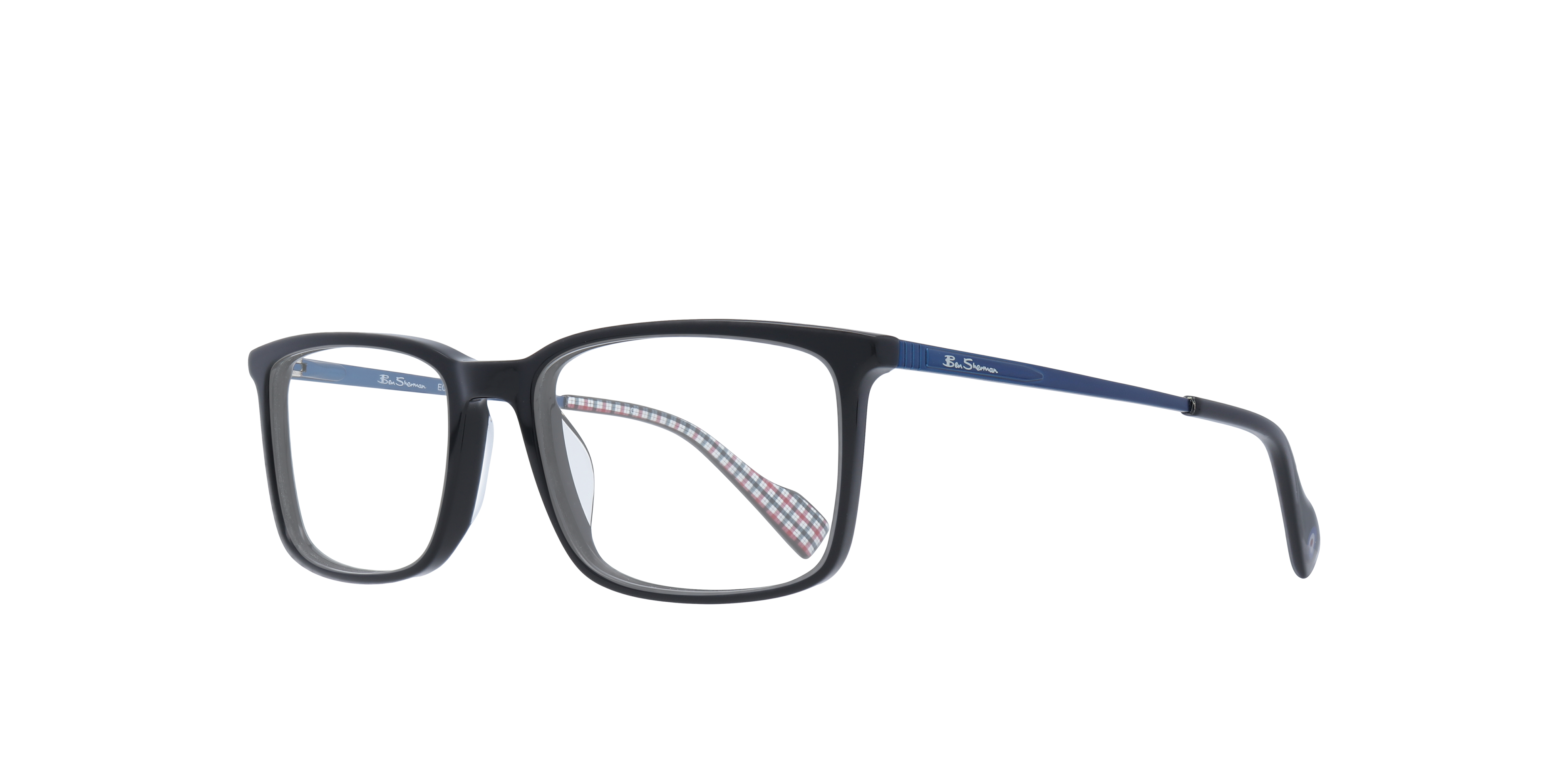 Chester BN Black MetalEyeglass Frames for Glasses Direct, Angle View