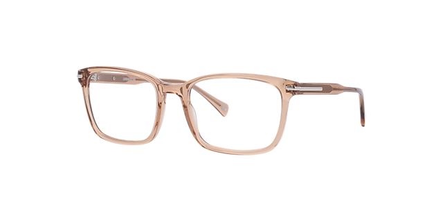 Mayfair Crystal Light Brown AcetateEyeglass Frames for Glasses Direct, Angle View