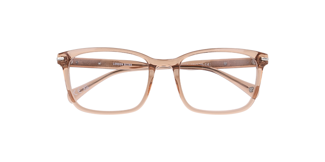 Mayfair Crystal Light Brown AcetateEyeglass Frames for Glasses Direct, Closed View