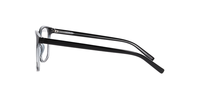 Micah Black On Crystal PlasticEyeglass Frames for Glasses Direct, Side View