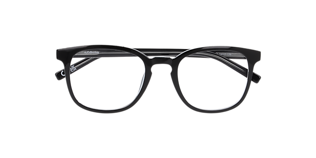 Micah Black On Crystal PlasticEyeglass Frames for Glasses Direct, Closed View