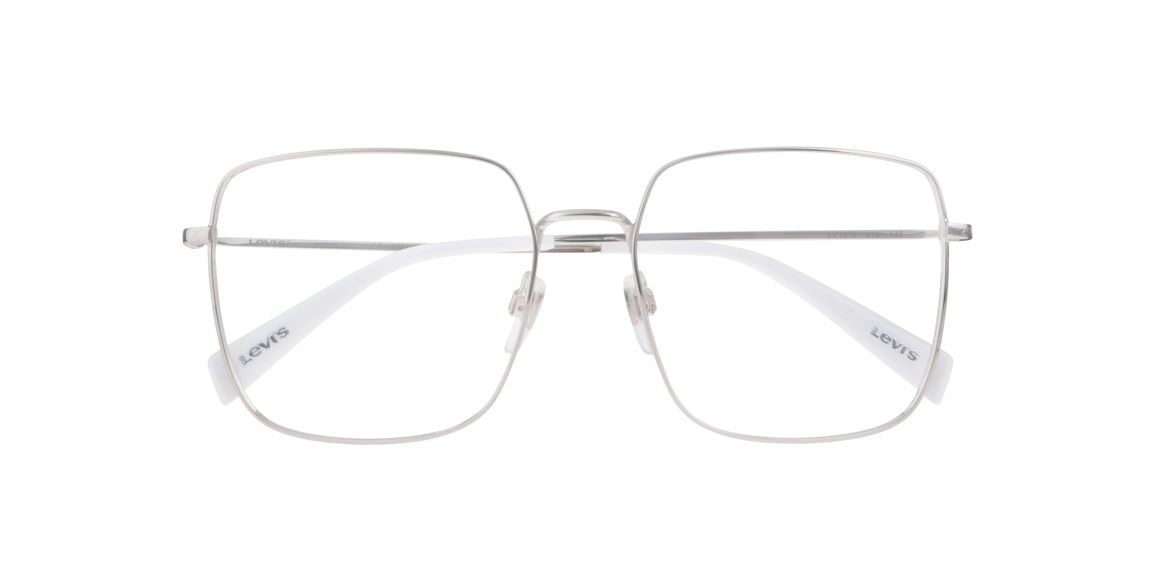 LV 1010 Silver MetalEyeglass Frames for Glasses Direct, Closed View