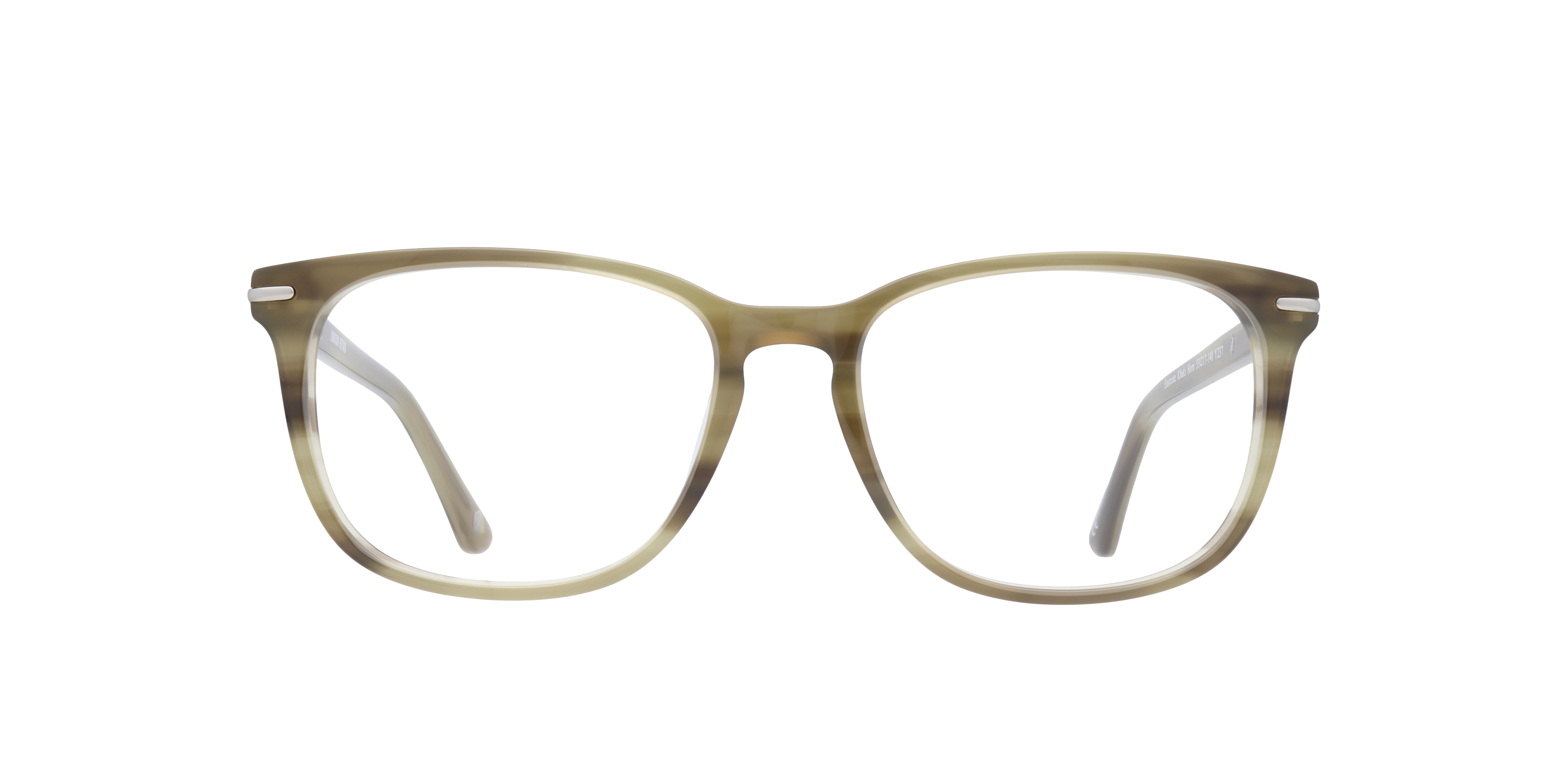 Eastcote Khaki Horn AcetateEyeglass Frames for Glasses Direct, Front View
