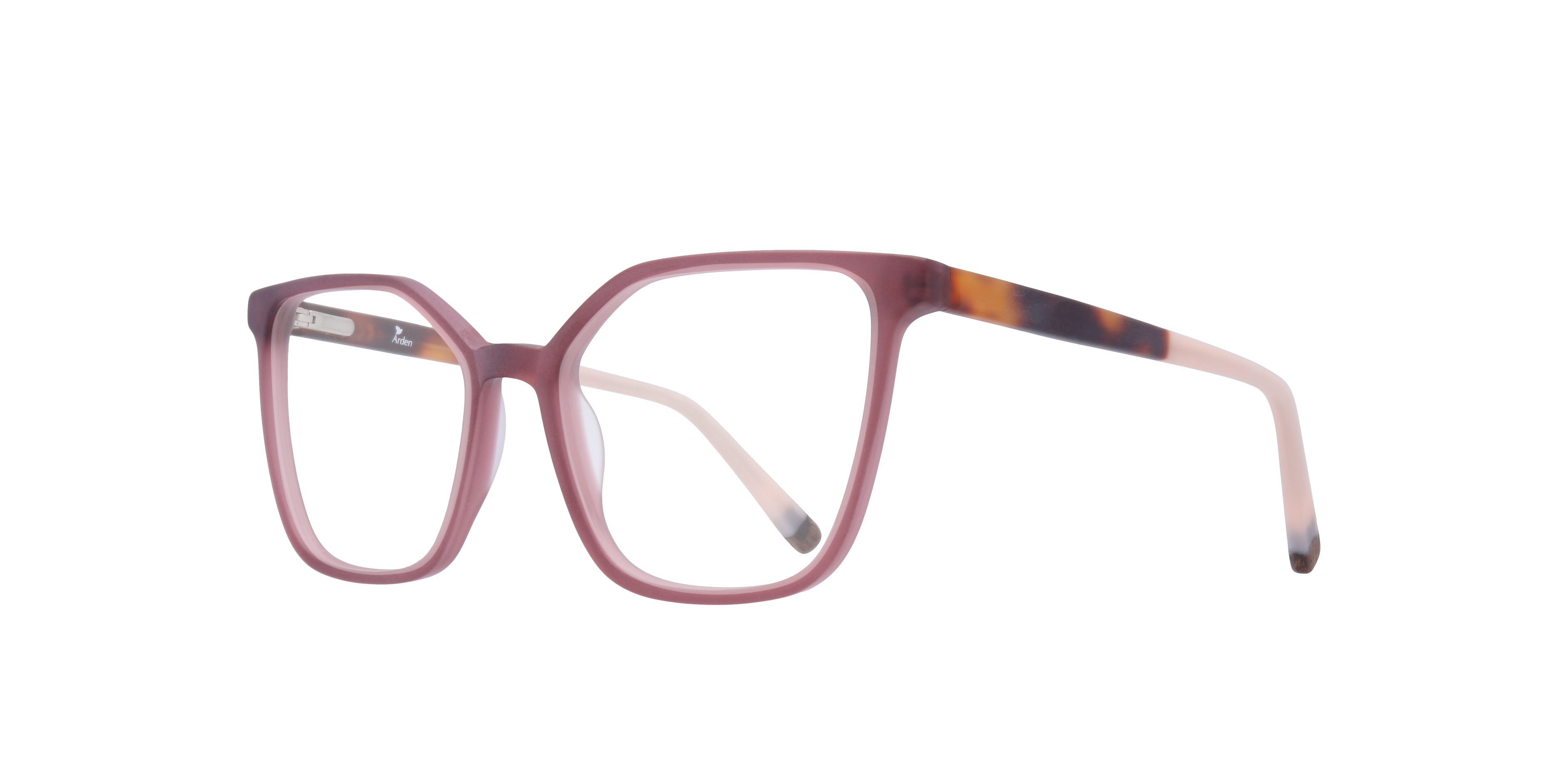 Ivy Matte Rose AcetateEyeglass Frames for Glasses Direct, Angle View