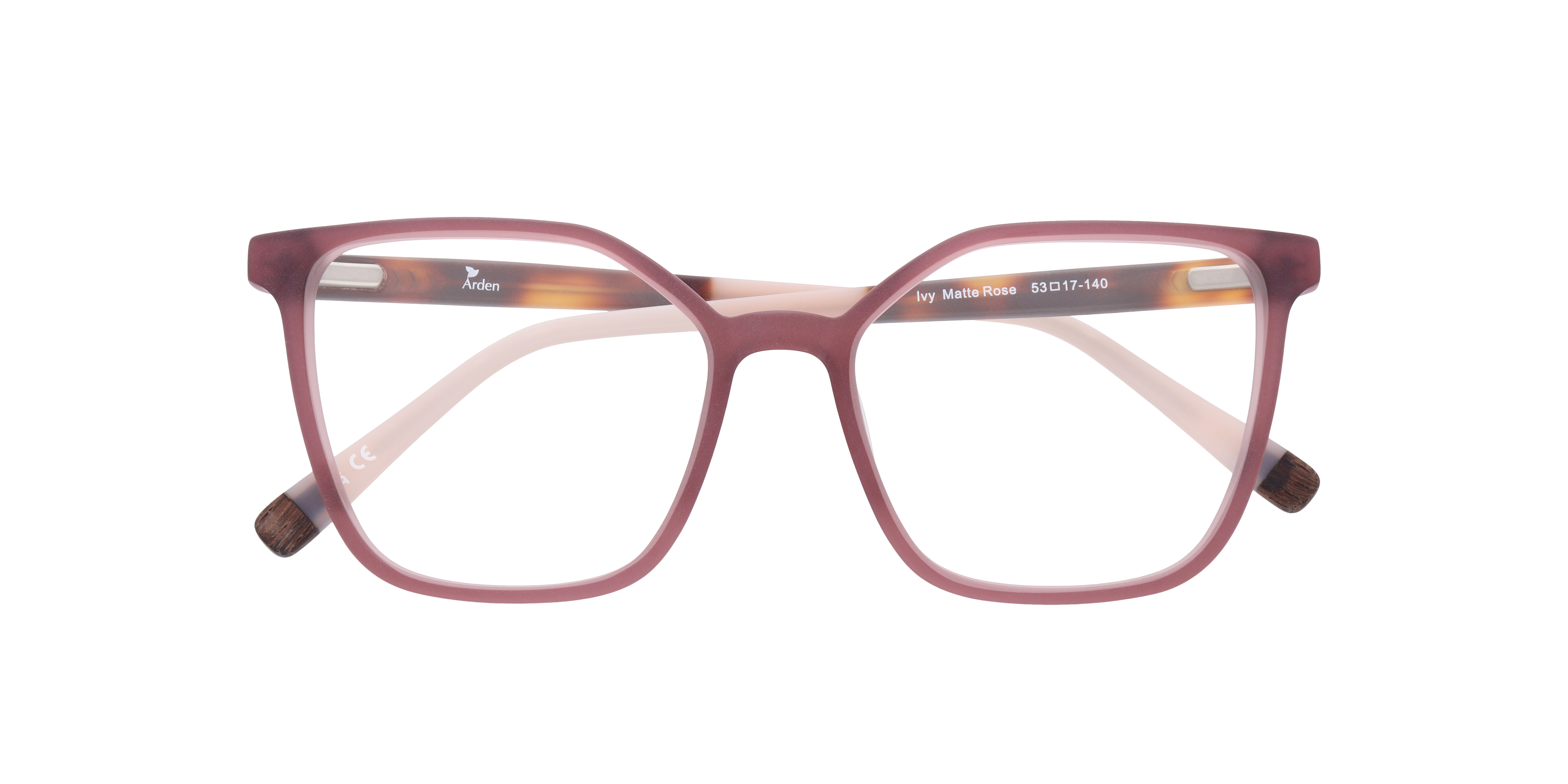Ivy Matte Rose AcetateEyeglass Frames for Glasses Direct, Closed View