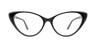 Harriet Black AcetateEyeglass Frames for Glasses Direct, Front View
