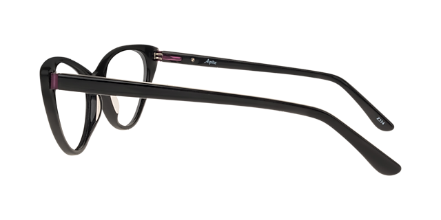 Harriet Black AcetateEyeglass Frames for Glasses Direct, Side View