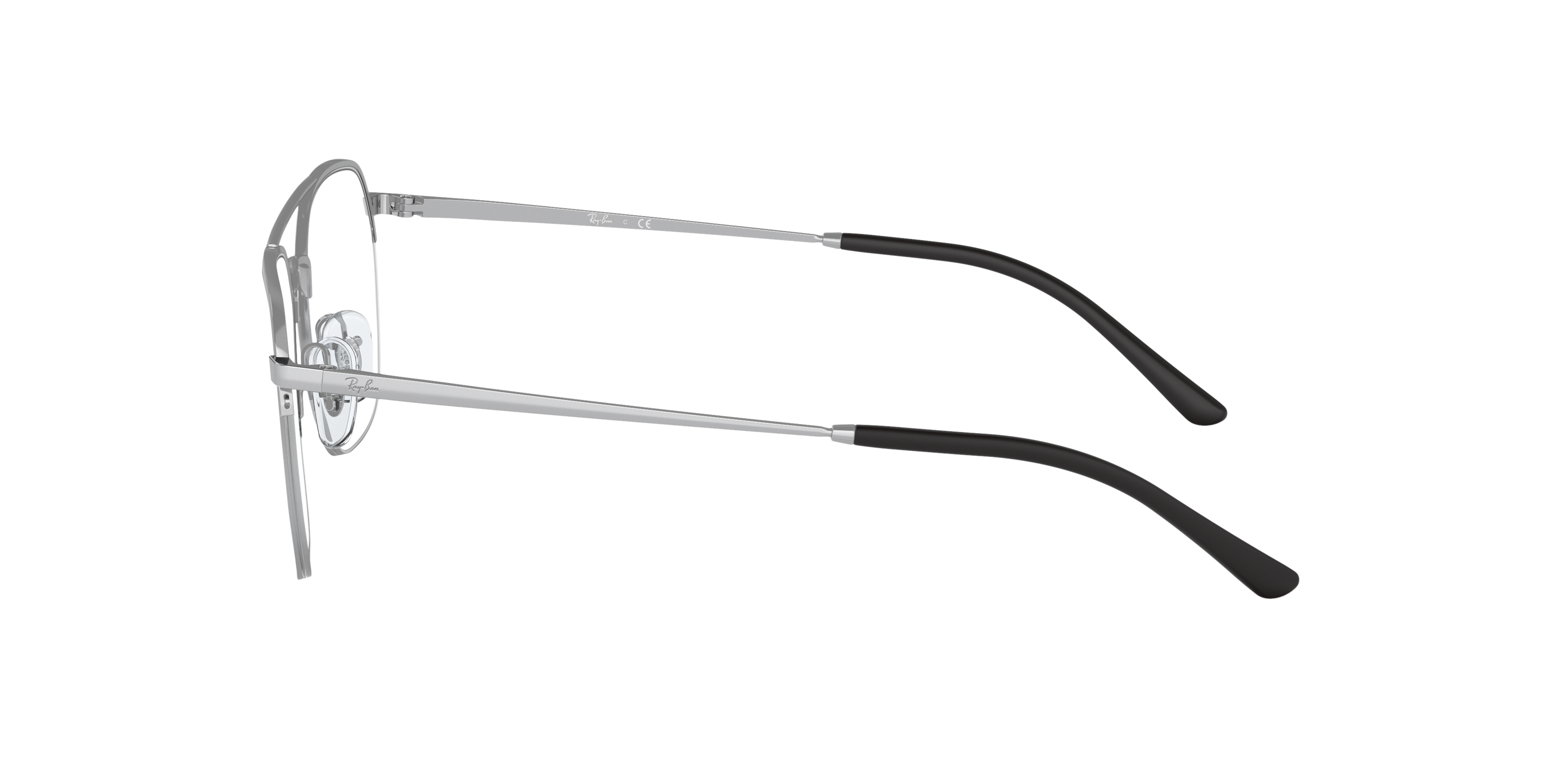 RB6444 Silver MetalEyeglass Frames for Glasses Direct, Side View