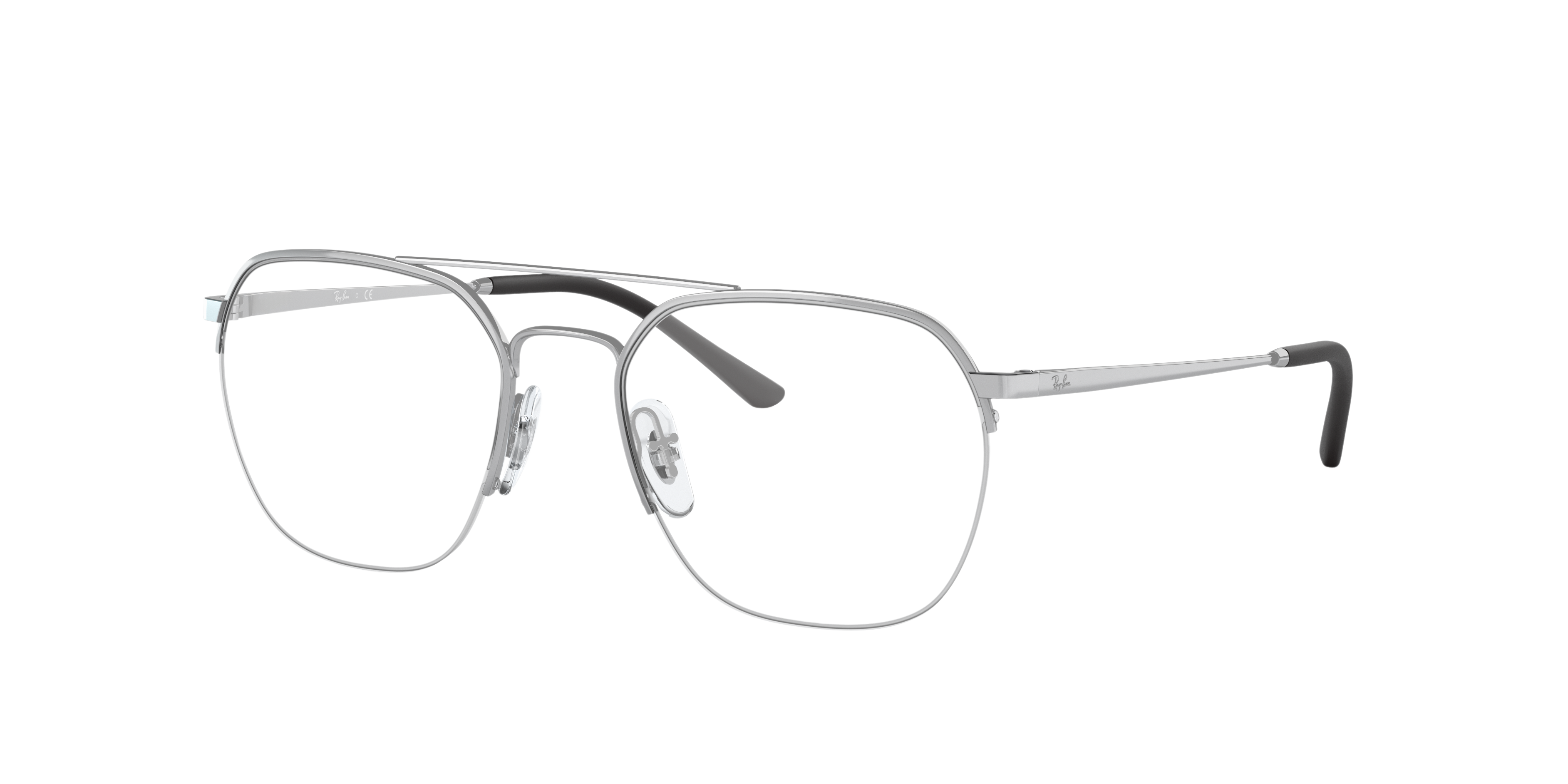 RB6444 Silver MetalEyeglass Frames for Glasses Direct, Angle View