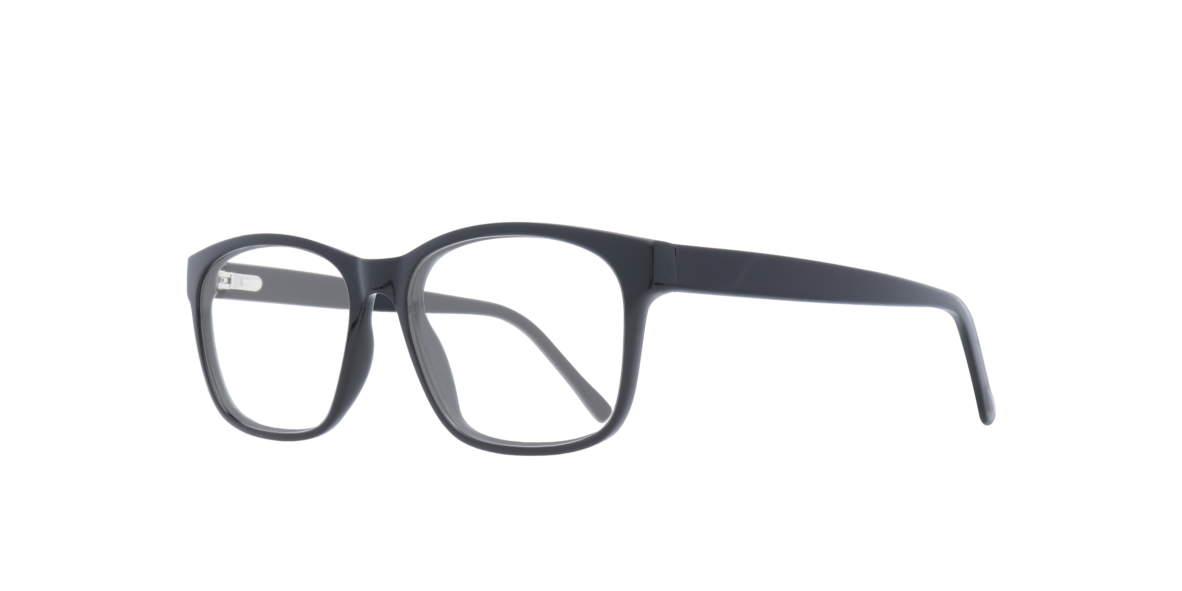 Aero Black AcetateEyeglass Frames for Glasses Direct, Angle View