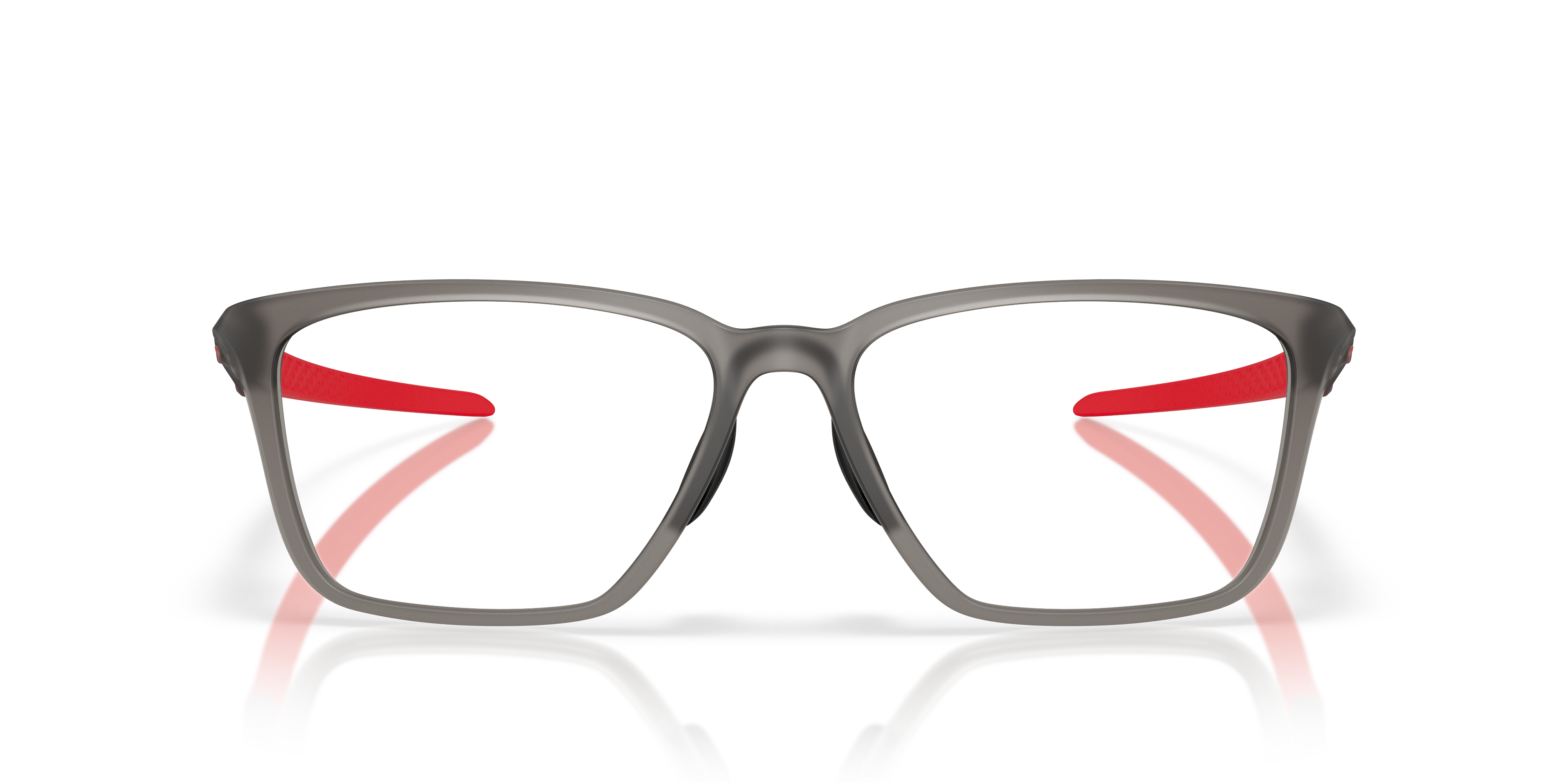 Double Down Satin Grey Smoke PlasticEyeglass Frames for Glasses Direct, Front View