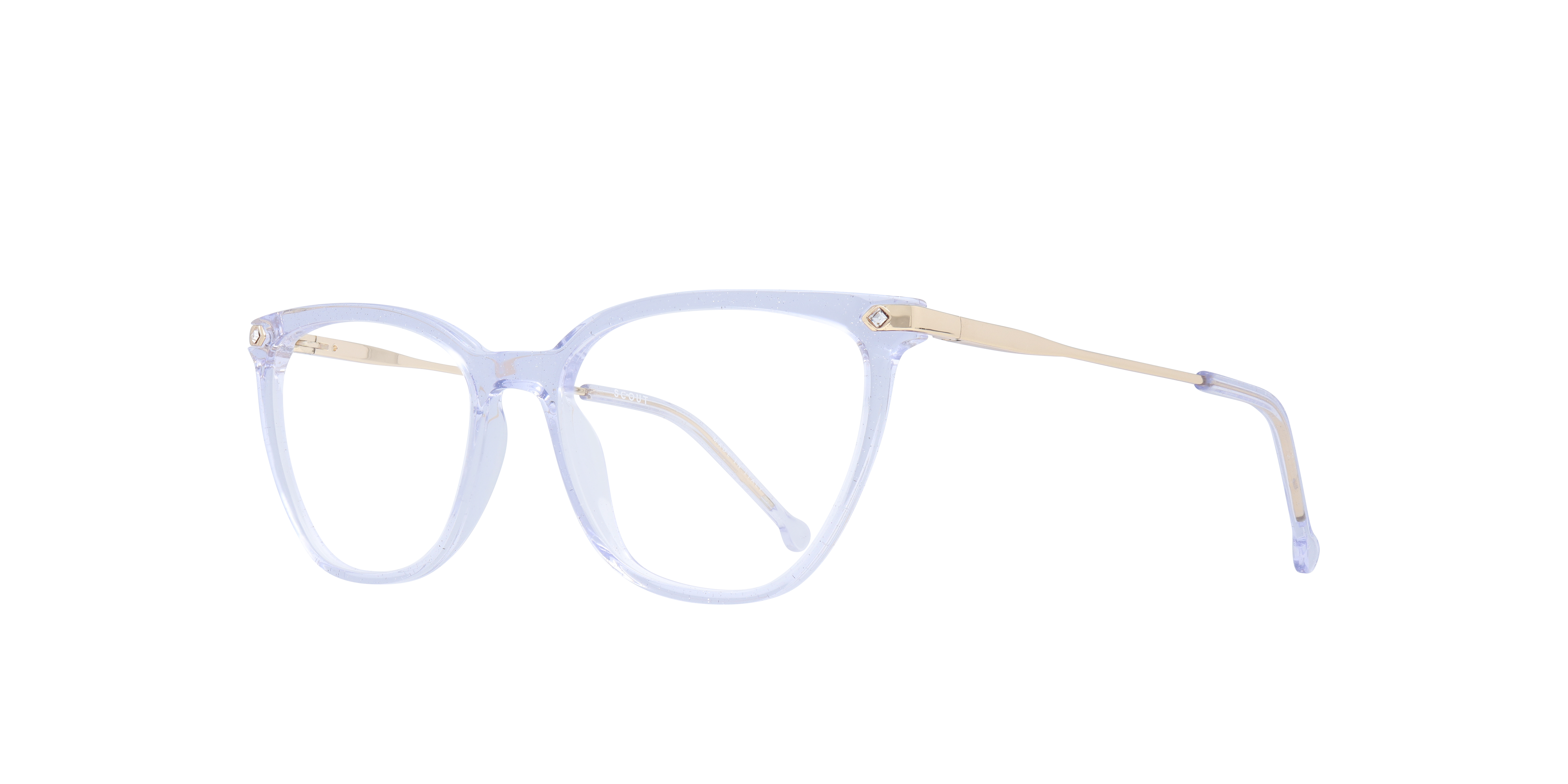 Moretta Blue AcetateEyeglass Frames for Glasses Direct, Angle View