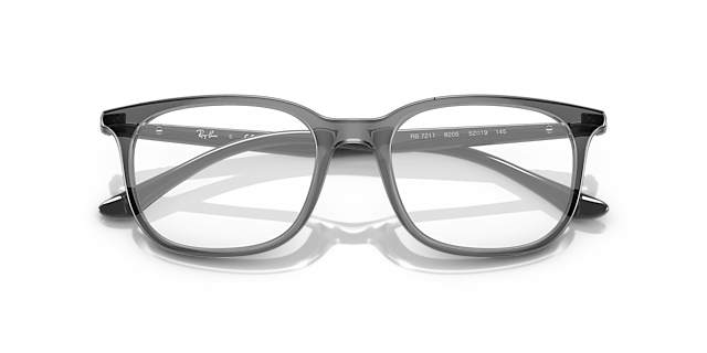 RB7211 Transparent Grey PlasticEyeglass Frames for Glasses Direct, Closed View
