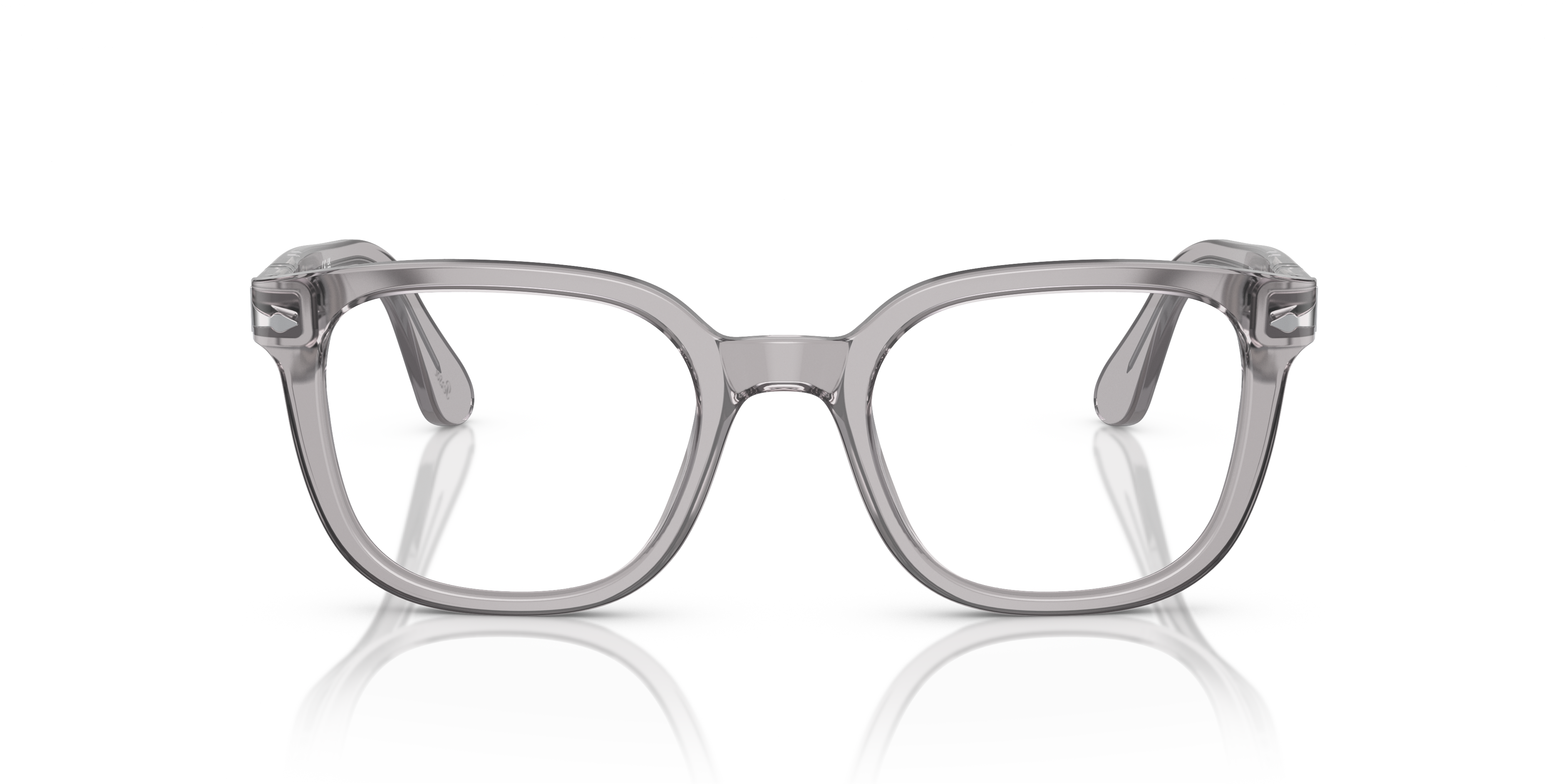PO3263V Transparent Grey AcetateEyeglass Frames for Glasses Direct, Front View