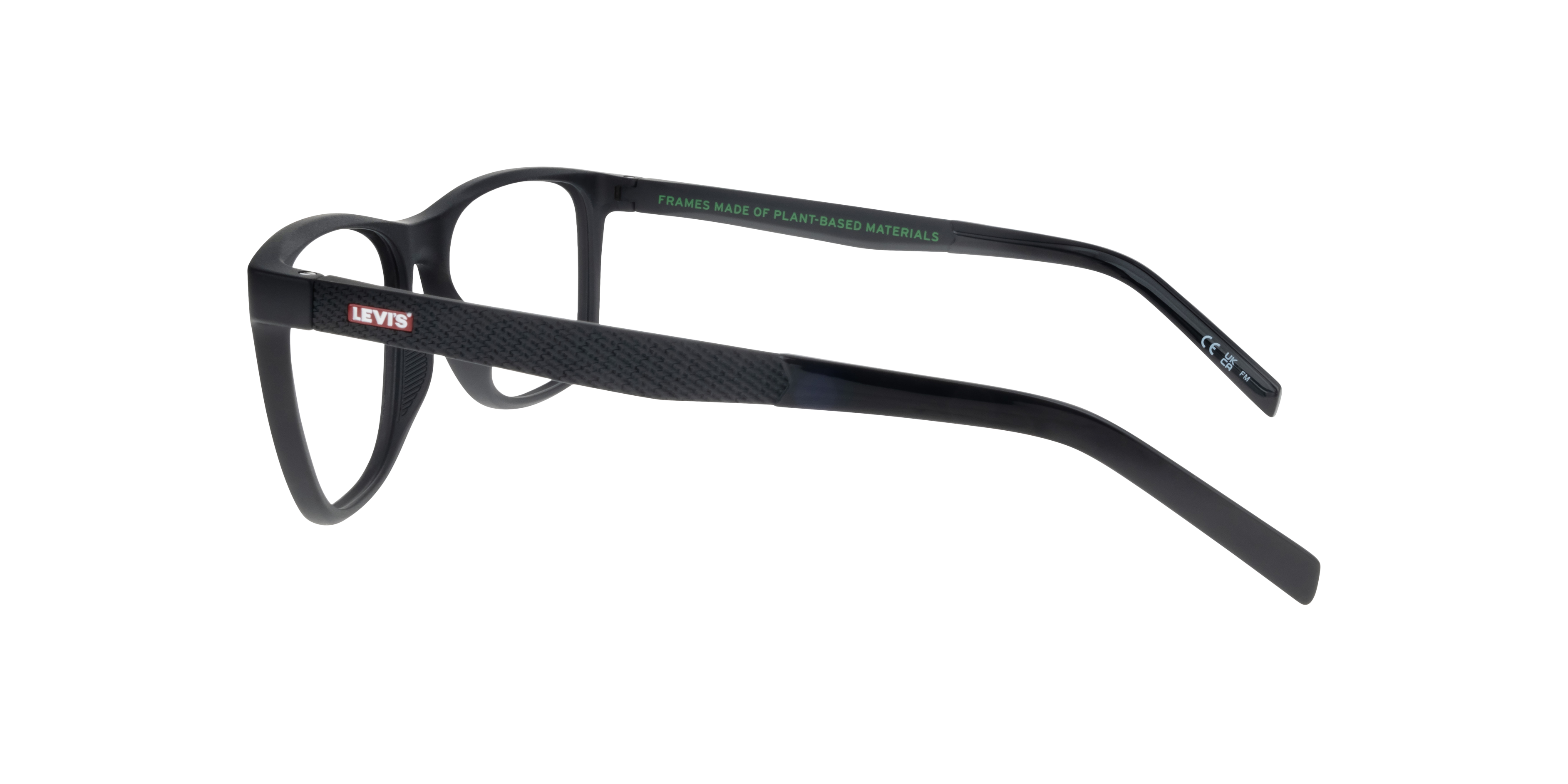 LV 5050 Black PlasticEyeglass Frames for Glasses Direct, Side View