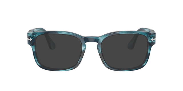 PO3334V Striped Blue AcetateEyeglass Frames for Glasses Direct, with Tinted Lenses