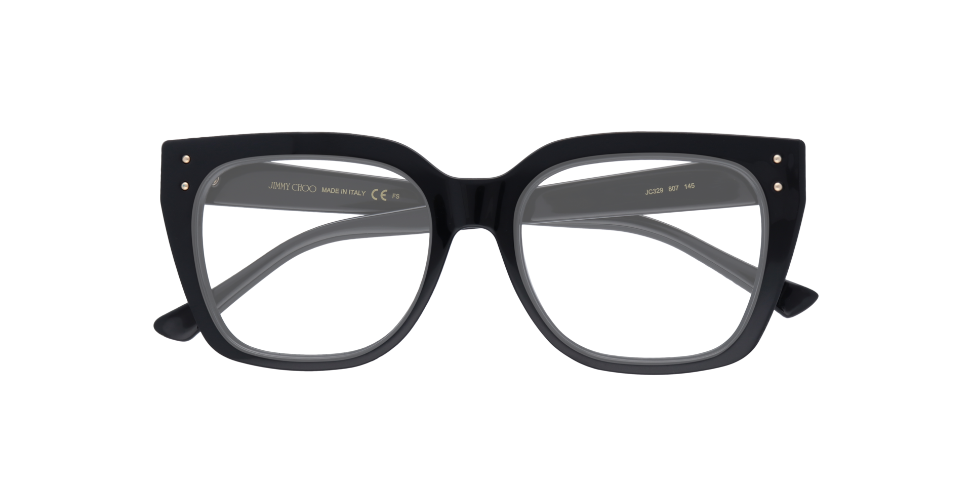 JC329 Black PlasticEyeglass Frames for Glasses Direct, Closed View