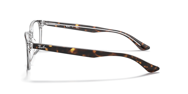 RB5375 Havana On Transparent AcetateSunglass Frames for Glasses Direct, Side View