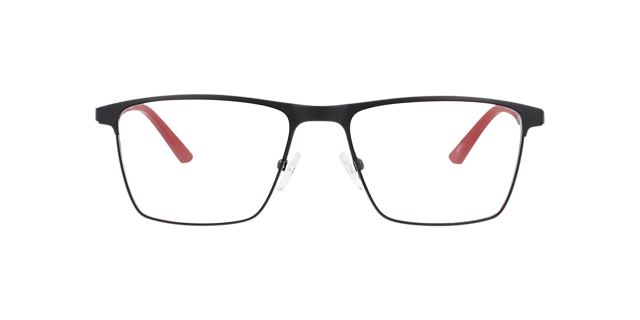 Nb4191 Black Red MetalEyeglass Frames for Glasses Direct, Front View
