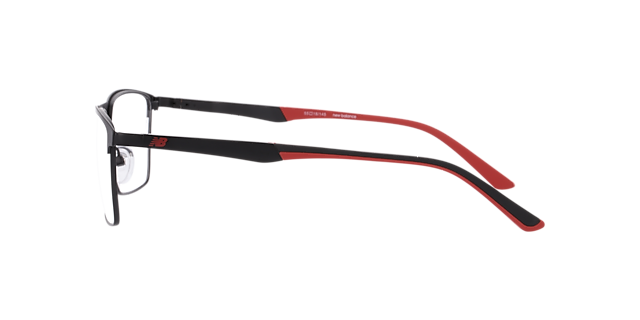 Nb4191 Black Red MetalEyeglass Frames for Glasses Direct, Side View