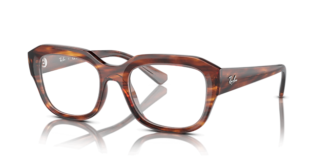 RB7225 Striped Havana PlasticSunglass Frames for Glasses Direct, Angle View