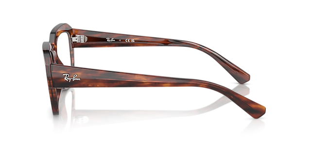 RB7225 Striped Havana PlasticSunglass Frames for Glasses Direct, Side View