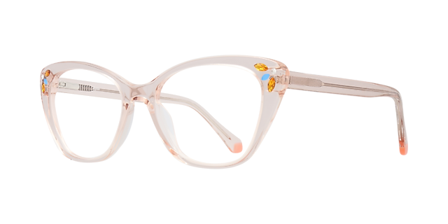 Gigi Crystal Nude AcetateEyeglass Frames for Glasses Direct, Angle View