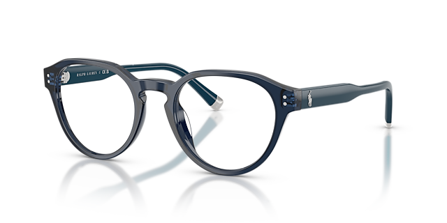 PH2304U Shiny Transparent Navy Blue AcetateEyeglass Frames for Glasses Direct, Angle View