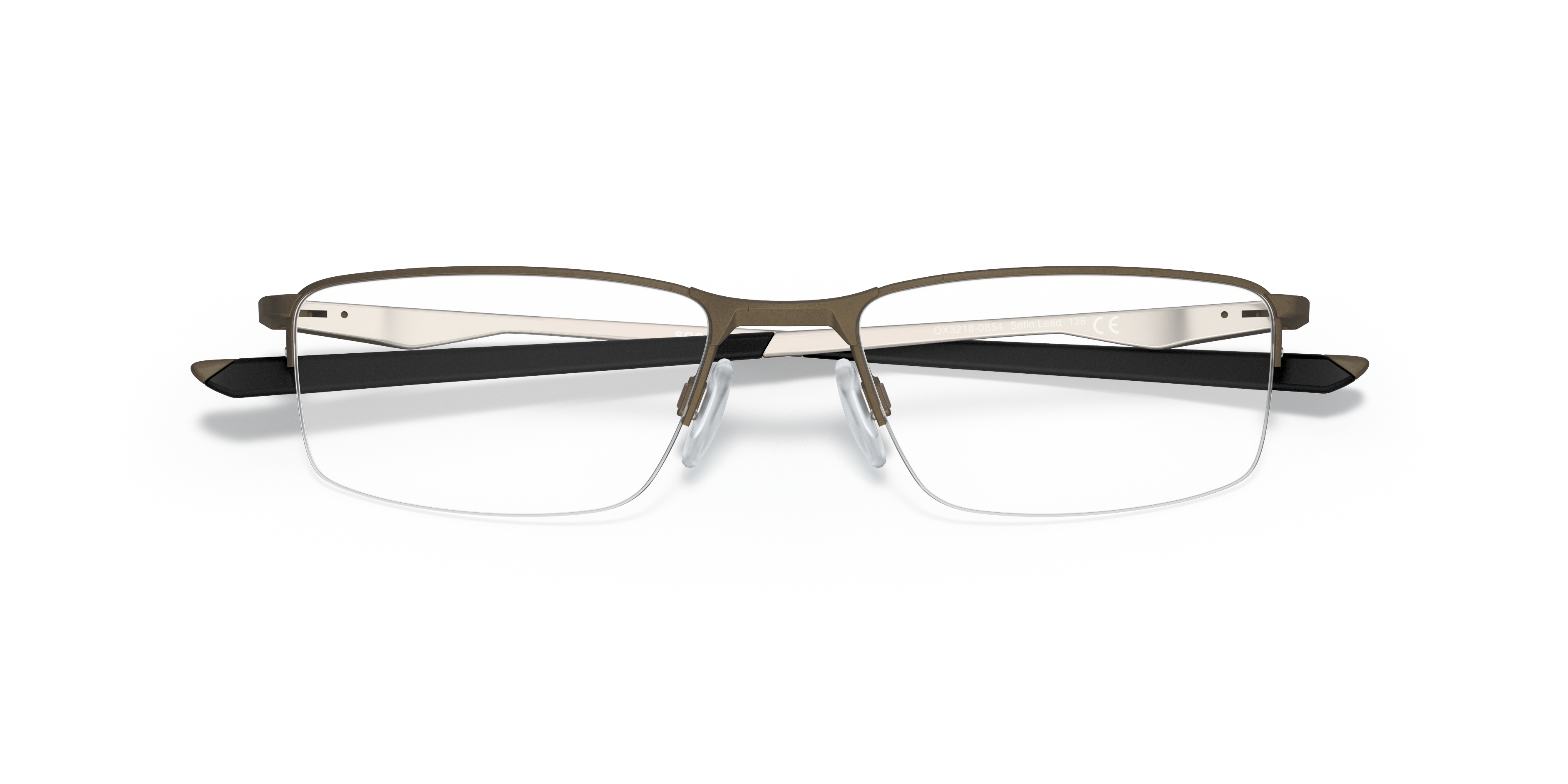 Socket 5.5 Satin Lead MetalEyeglass Frames for Glasses Direct, Closed View