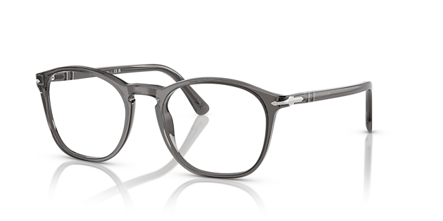 PO3007VM Transparent Grey AcetateEyeglass Frames for Glasses Direct, Angle View