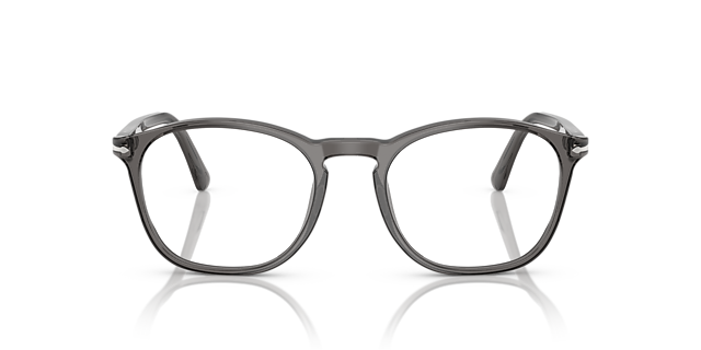 PO3007VM Transparent Grey AcetateEyeglass Frames for Glasses Direct, Front View