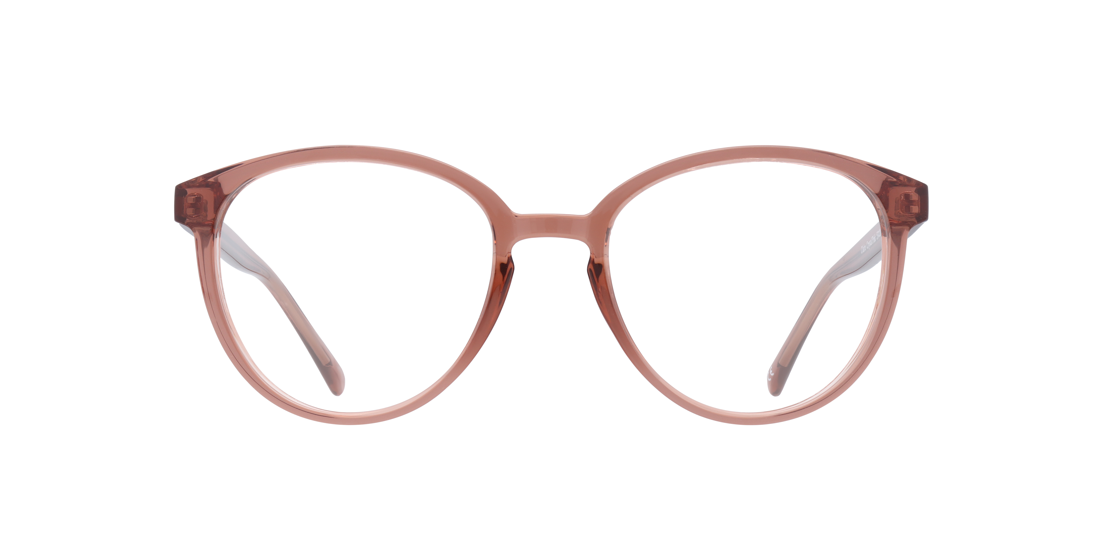 Claire Crystal Pink PlasticEyeglass Frames for Glasses Direct, Front View