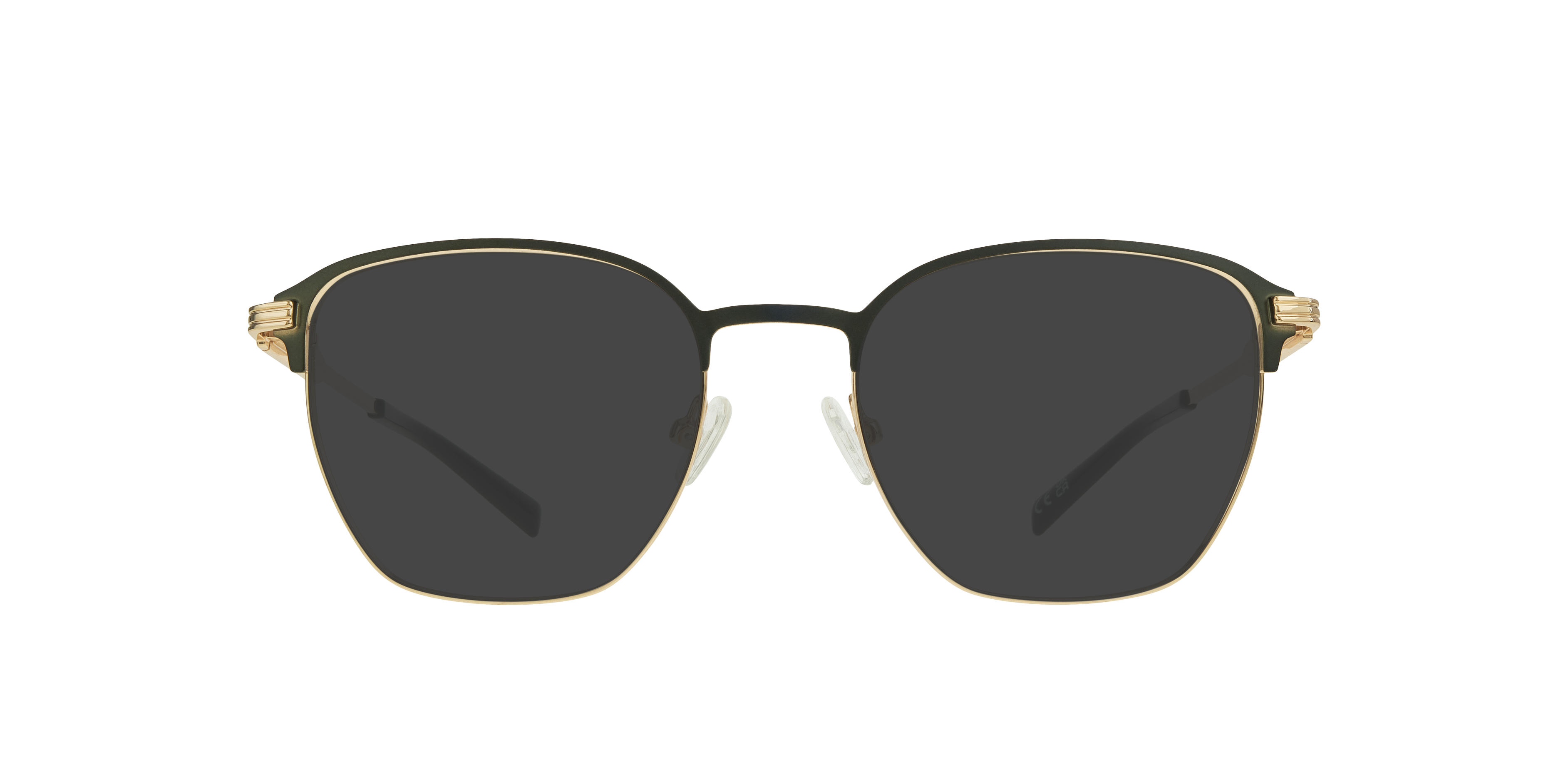 Keith Matte Green & Gold MetalEyeglass Frames for Glasses Direct, with Tinted Lenses
