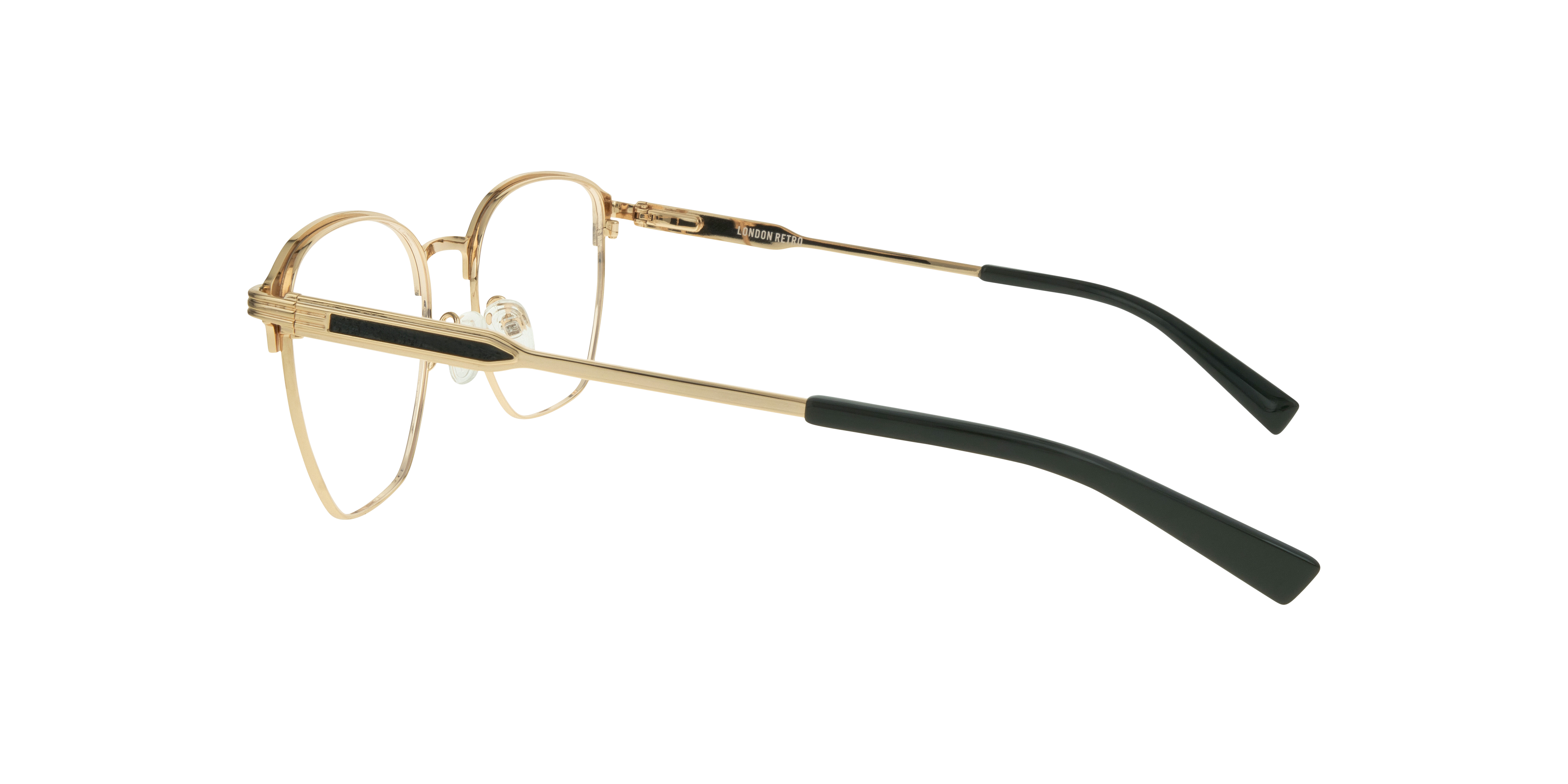 Keith Matte Green & Gold MetalEyeglass Frames for Glasses Direct, Side View