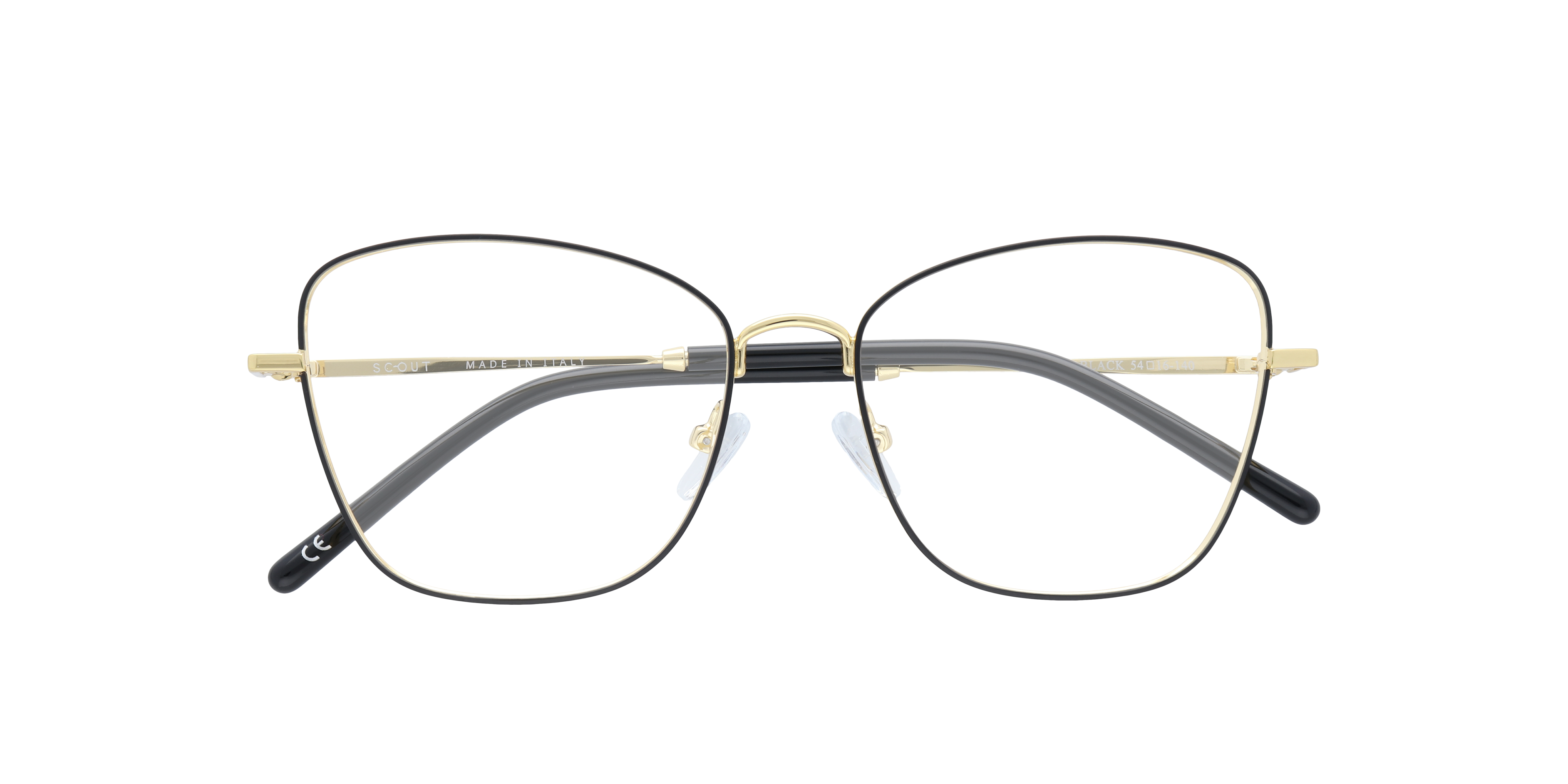 Roma Black MetalEyeglass Frames for Glasses Direct, Closed View