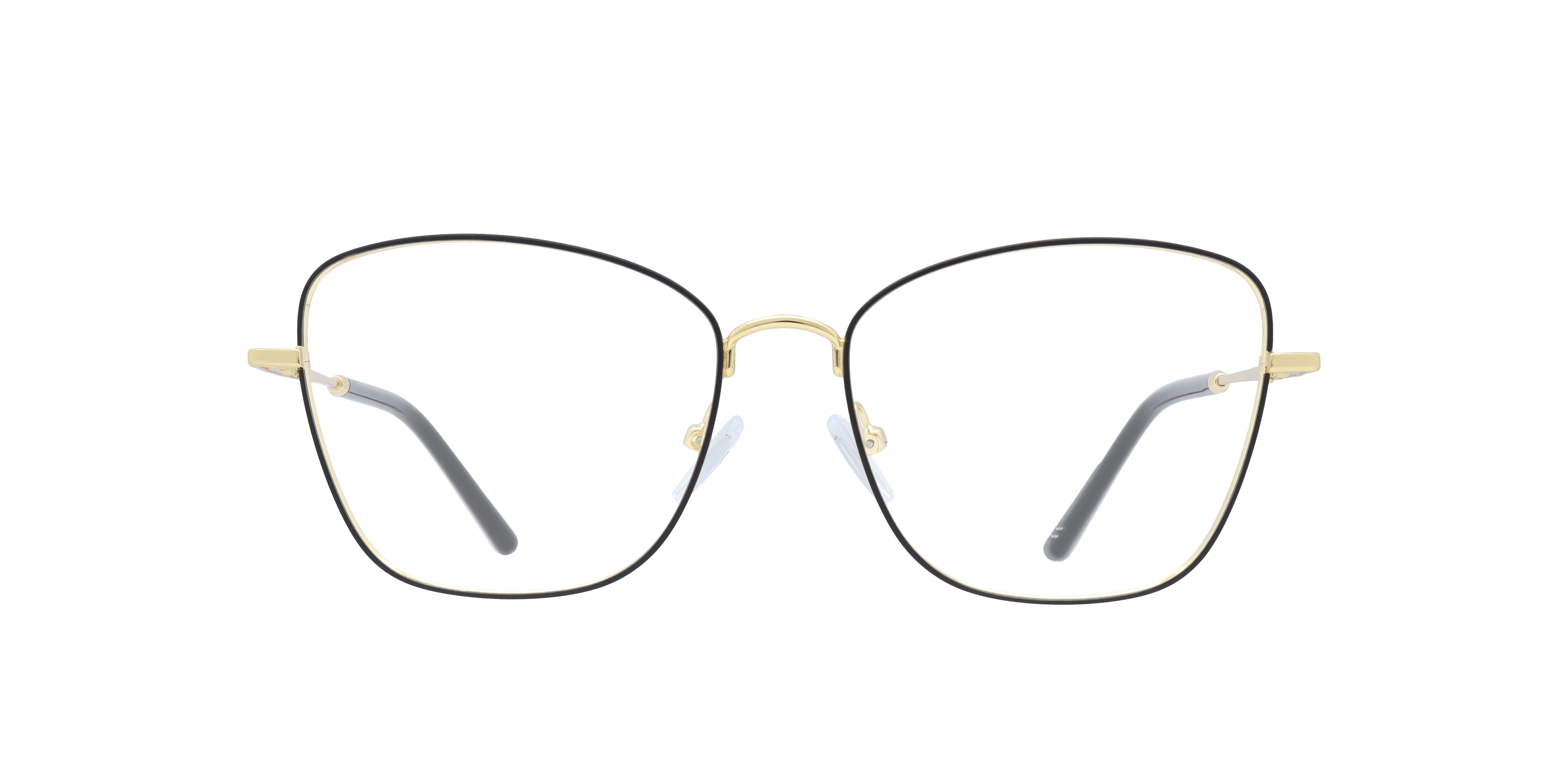 Roma Black MetalEyeglass Frames for Glasses Direct, Front View
